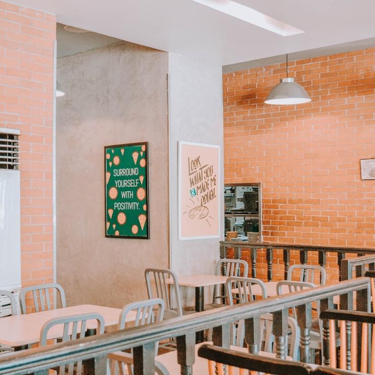 Restaurant interior with private family seating